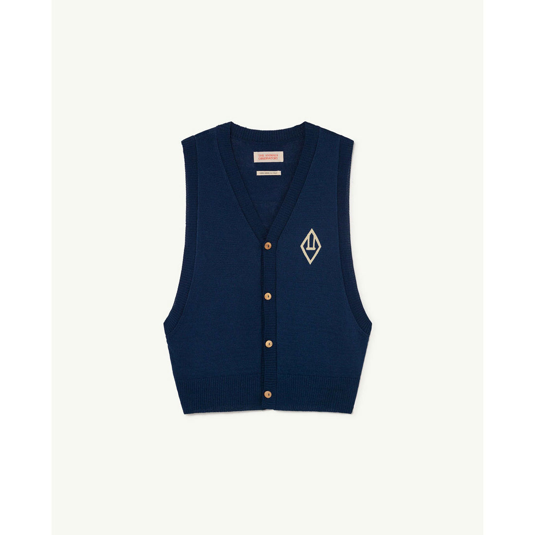The Animals Observatory Parrot Kids Vest - Navy Logo