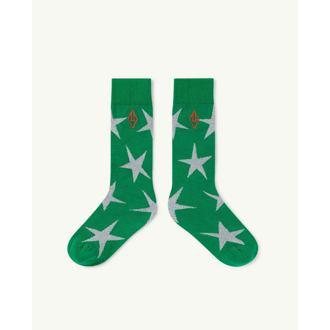The Animals Observatory Snail Kids Socks - Green Stars