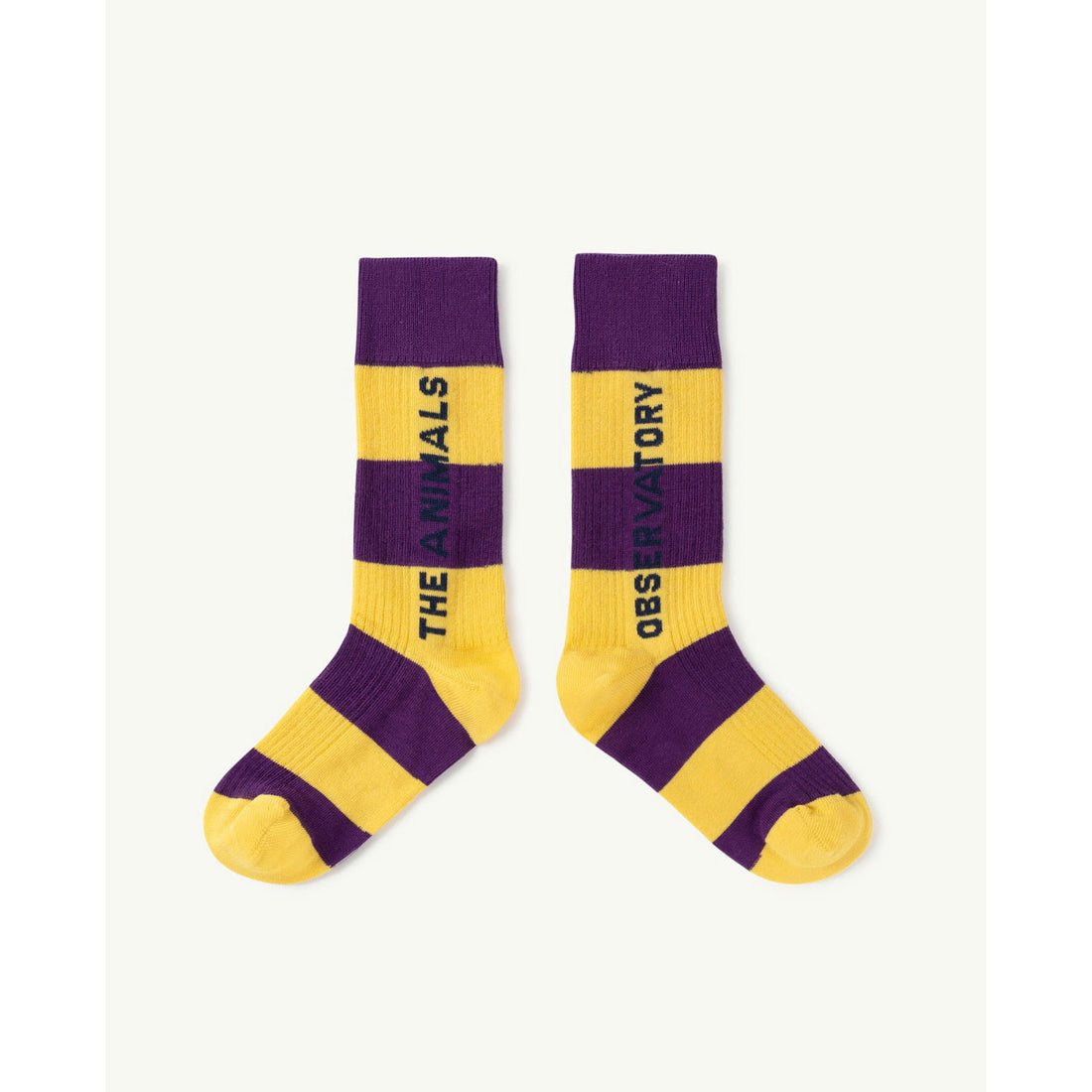 The Animals Observatory Worm Kids Socks - Yellow Stripes