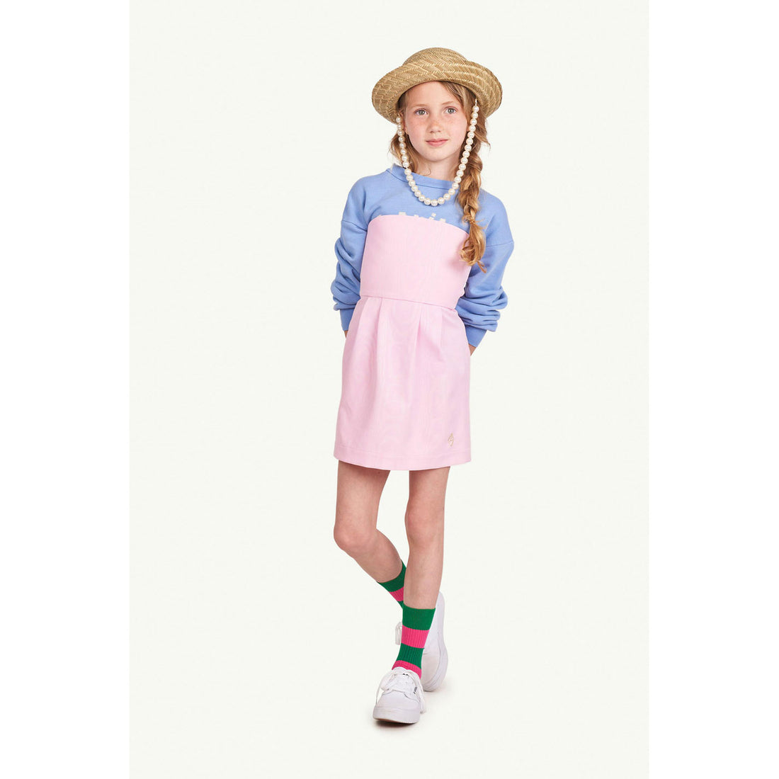 The Animals Observatory Worm Kids Socks - Pink Stripes