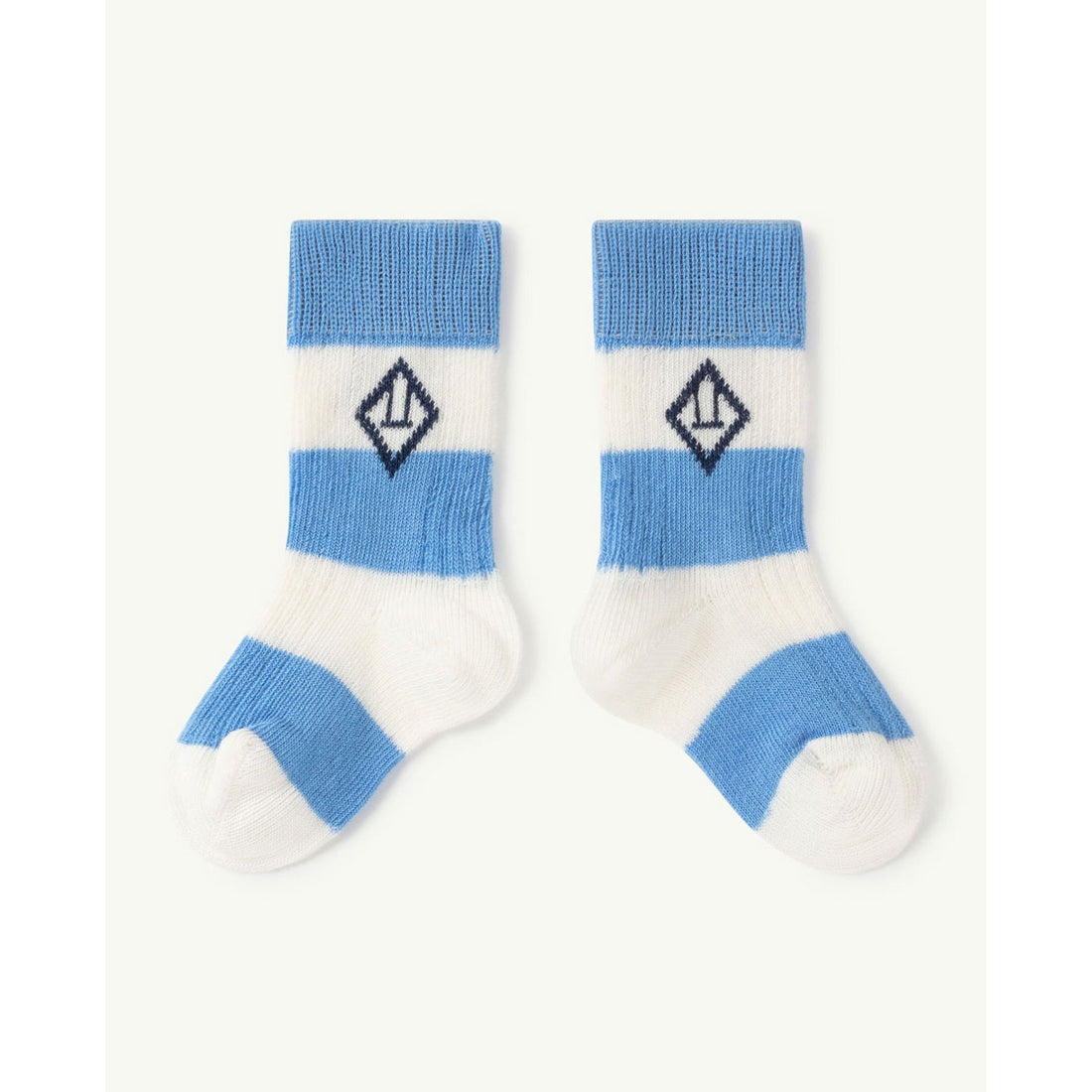 The Animals Observatory Worm Baby Socks - White Stripe