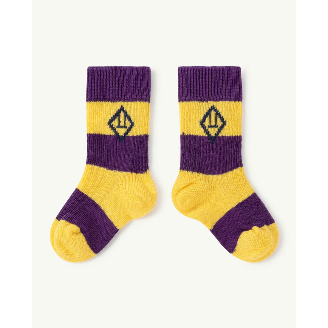 The Animals Observatory Worm Baby Socks - Yellow Stripe