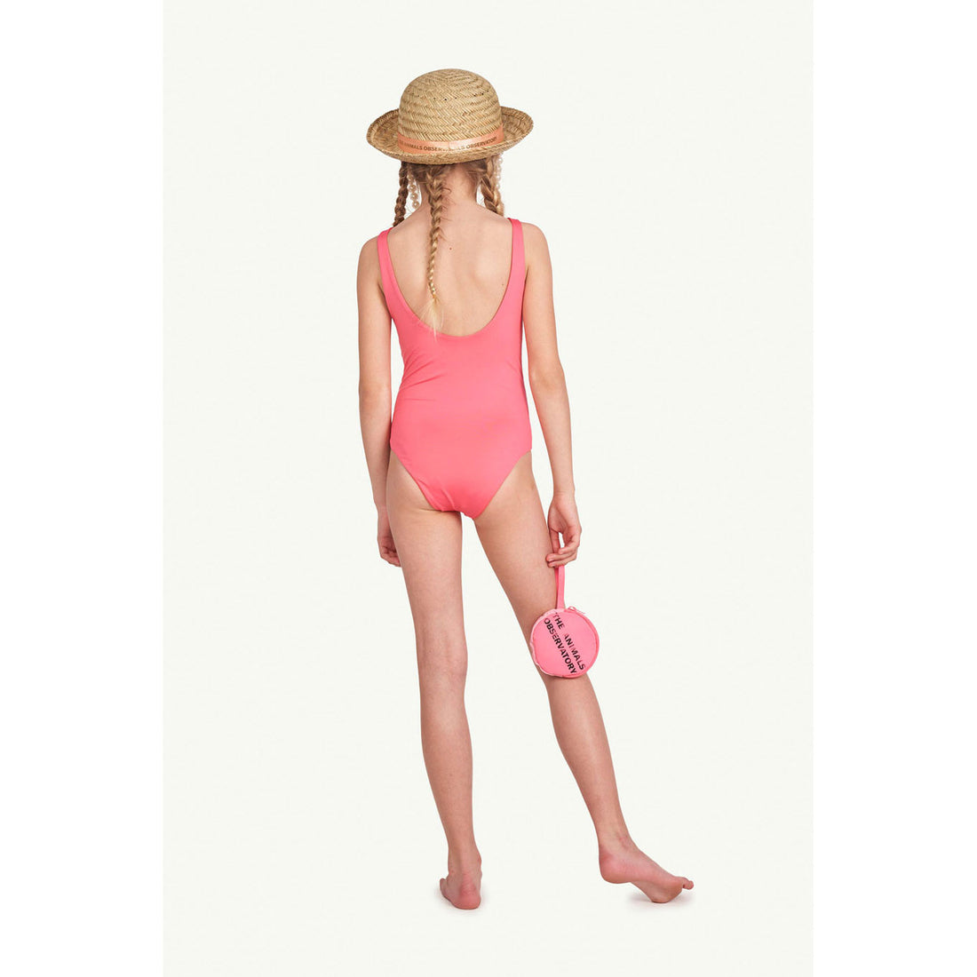 The Animals Observatory Straw Hat Onesize Hat - Pink
