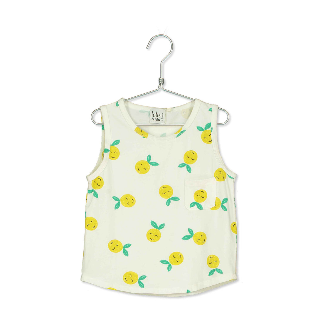 LotieKids Off White Grapefruits Tank Top
