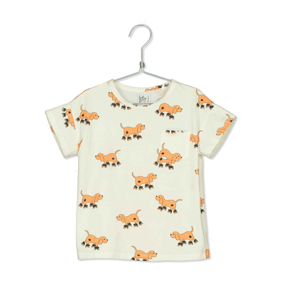 LotieKids Off White Dogs Tshirt