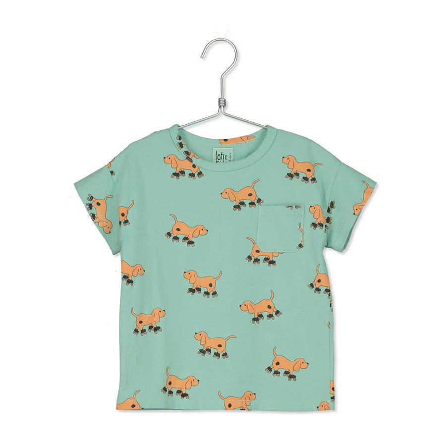 LotieKids Seagreen Dogs Tshirt