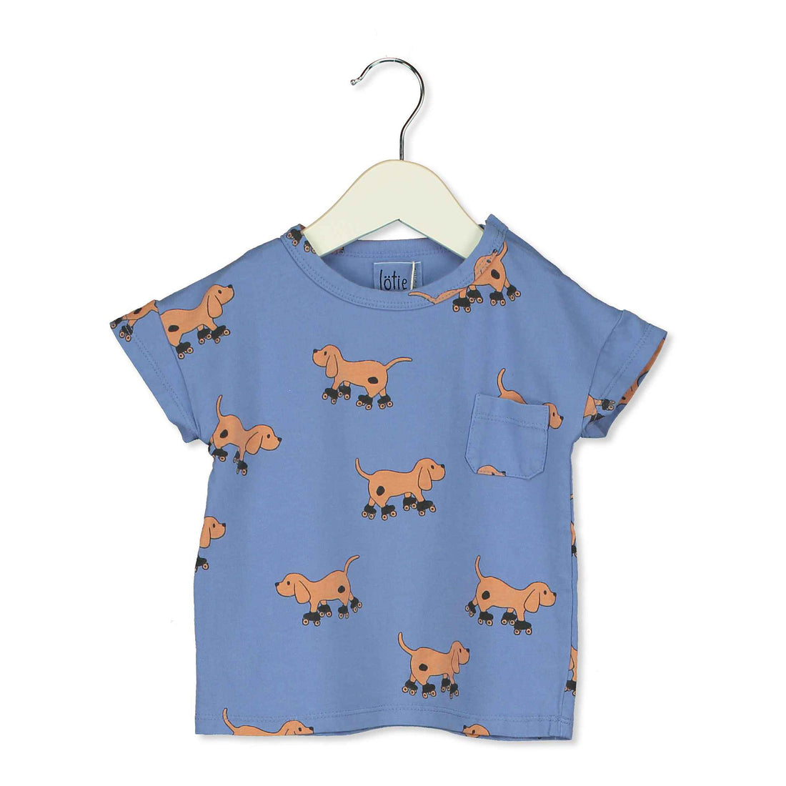 LotieKids Blue Dogs Baby Tshirt