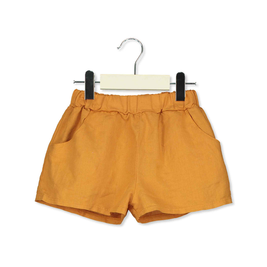 LotieKids Sunshine Solid Linen Wide Shorts