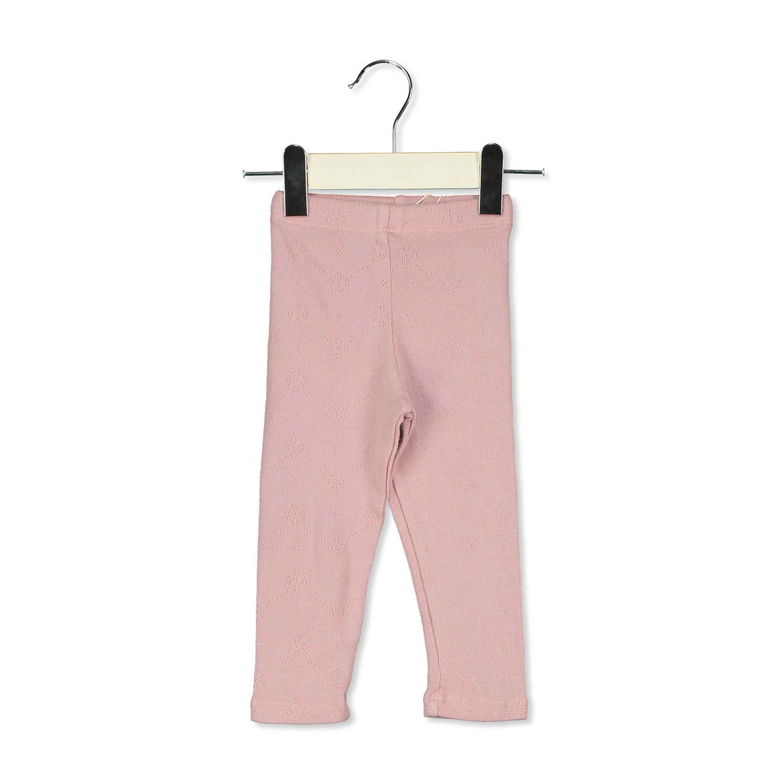 LotieKids Pink Solid Baby Textured Leggings