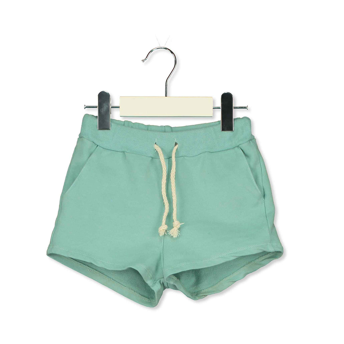 LotieKids Seagreen Solid Shorts