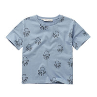 Sproet and Sprout Sky Blue Octopus Print Loose T-Shirt