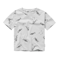 Sproet and Sprout Light Grey Musica Print Loose T-Shirt