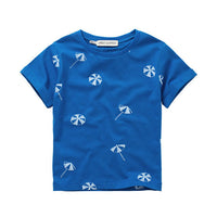Sproet and Sprout Azzurra Blue Umbrella Print T-Shirt