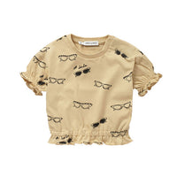 Sproet and Sprout Almond Shades Print Ruffle T-Shirt