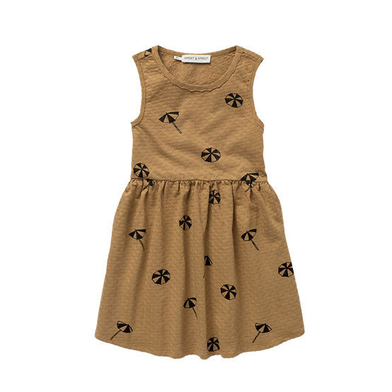 Sproet and Sprout Tabacco Umbrella Print Loose Dress