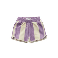 Sproet and Sprout Lilac Breeze Stripes Sport Terry Shorts