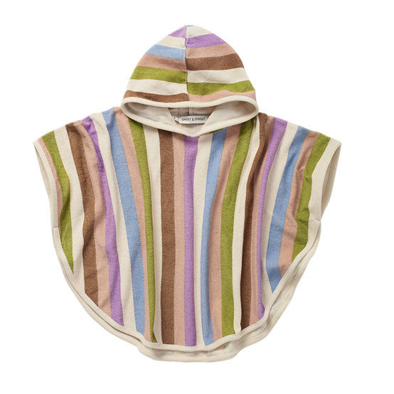Sproet and Sprout Biscotti Stripes Bath Cape