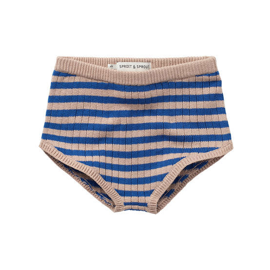 Sproet and Sprout Cobalt Blue Stripes Knit Shorts