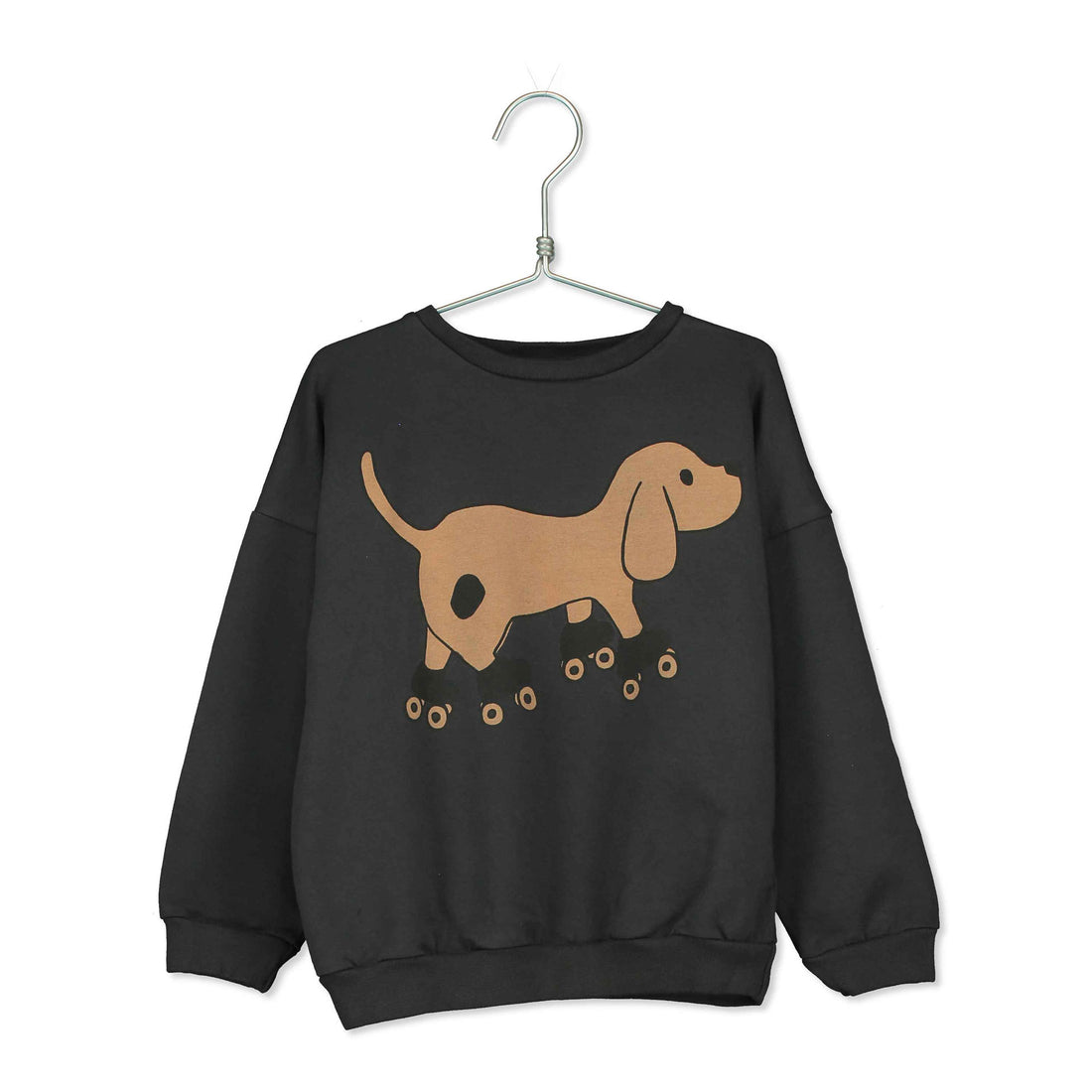 LotieKids Vintage Black Skating Dog Sweatshirt