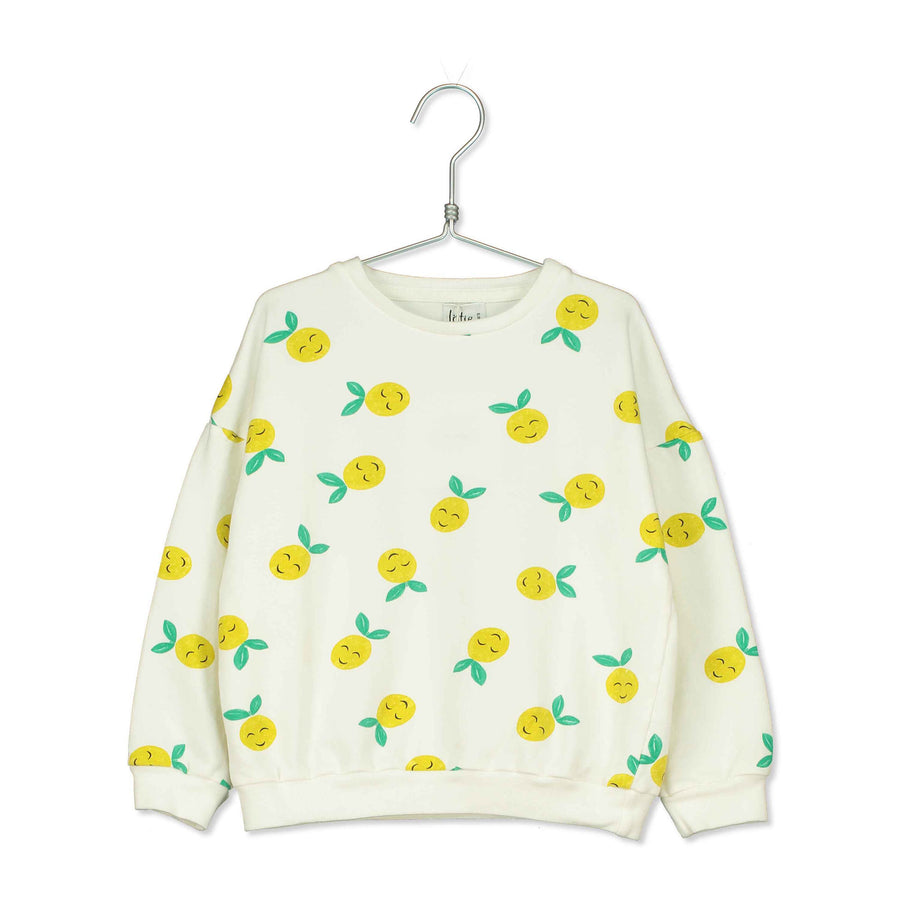 LotieKids Off White Grapefruits Sweatshirt