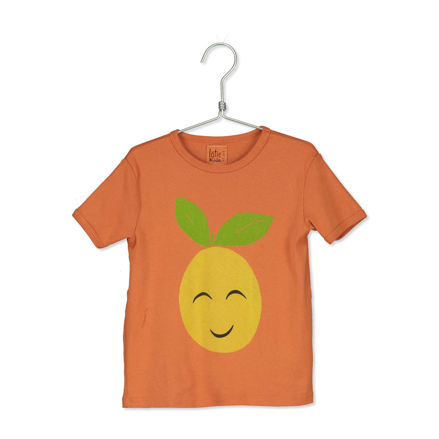 LotieKids Orange Smiley Grapefruit Retro Tshirt