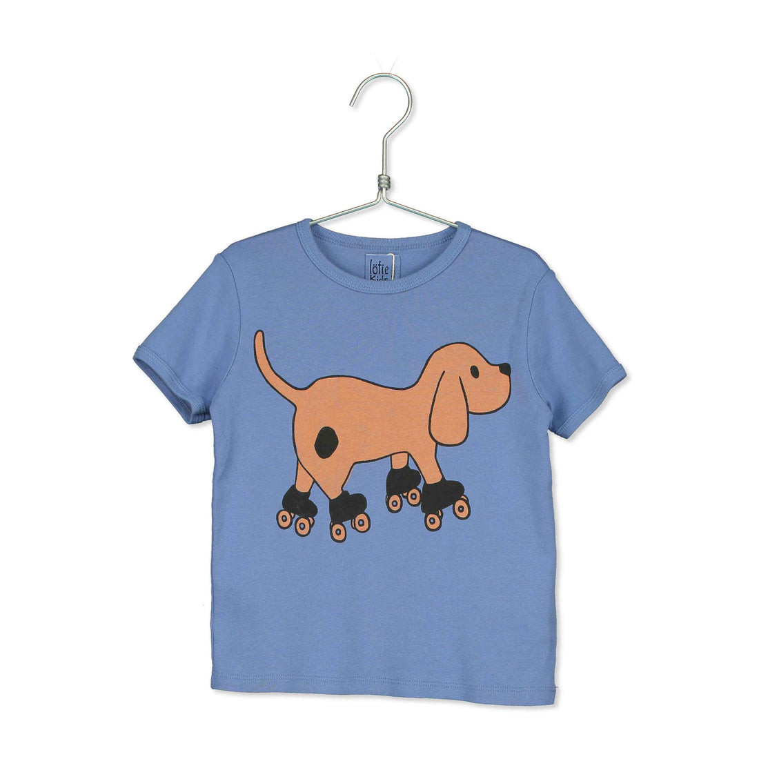 LotieKids Blue Skating Dog Retro Tshirt