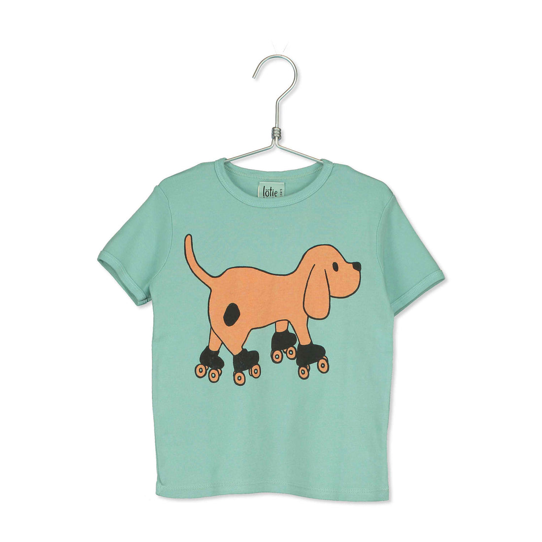 LotieKids Seagreen Skating Dog Retro Tshirt