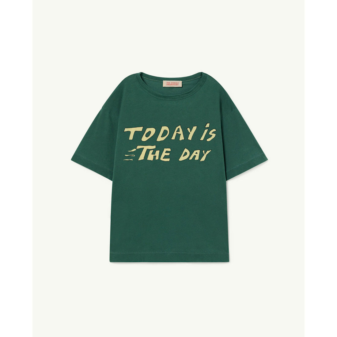 The Animals Observatory Green Today Rooster Oversize T-Shirt