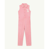 The Animals Observatory Pink Grasshopper Kids Jumpsuit