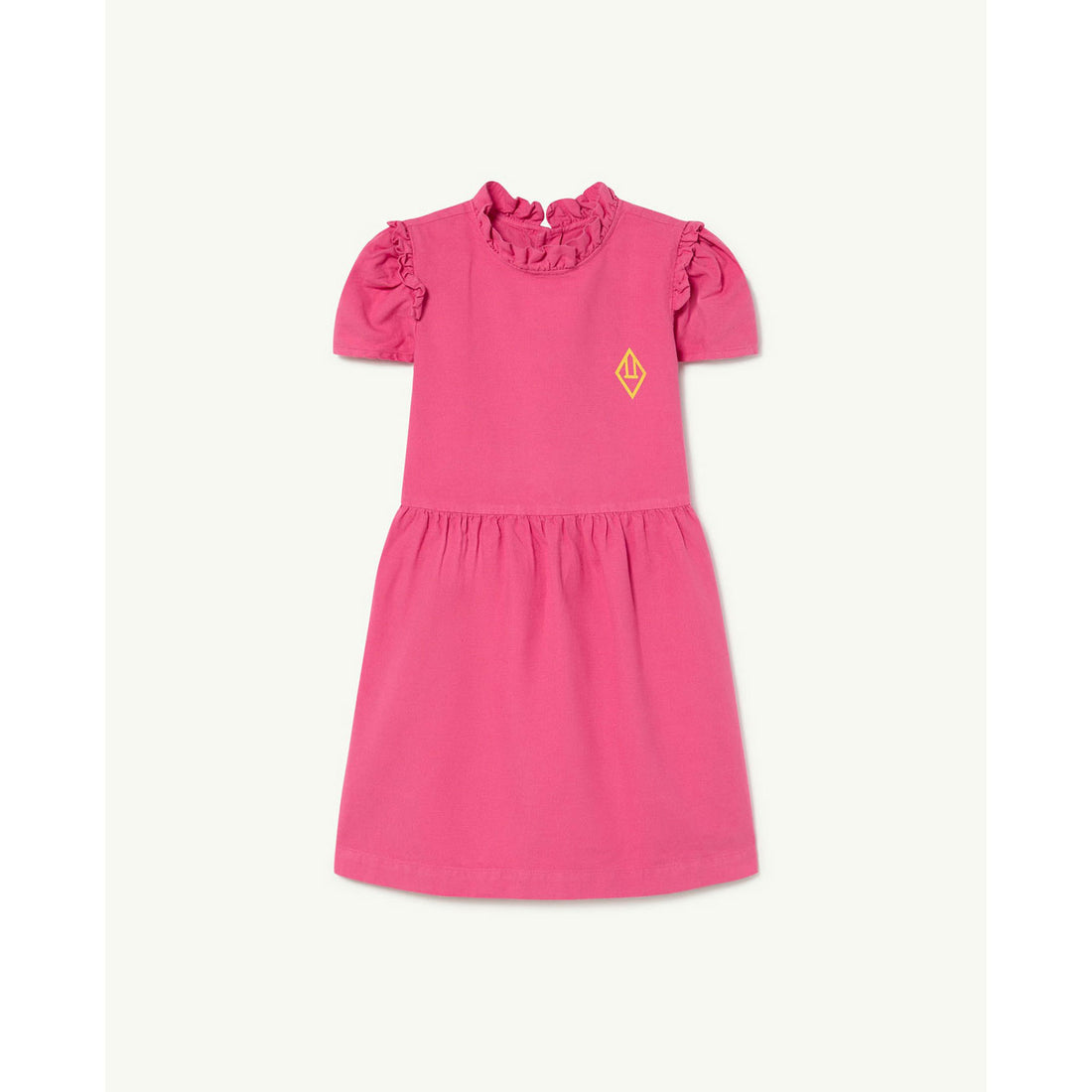 The Animals Observatory Pink Logo Tortoise Kids Dress