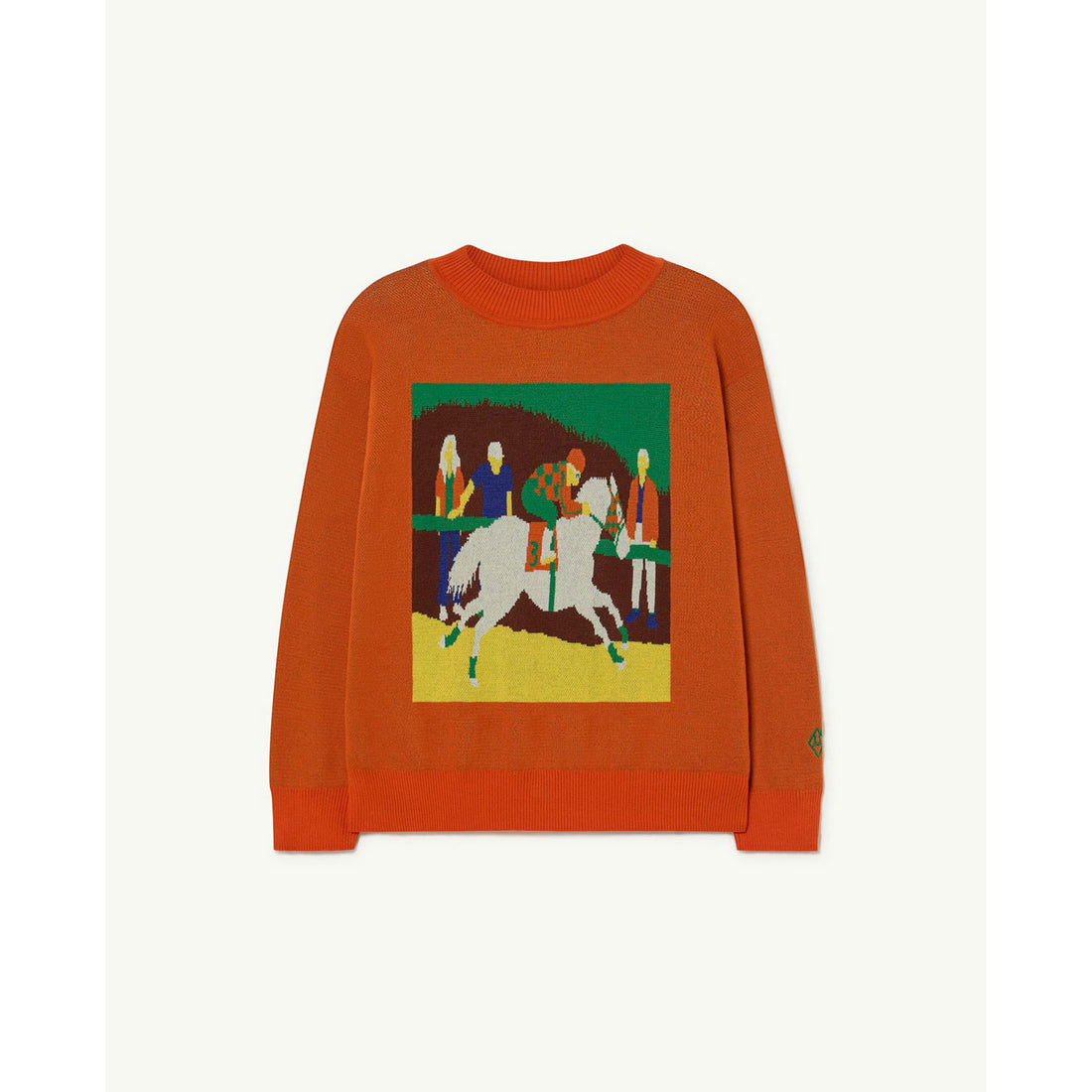 The Animals Observatory Orange Logo Bull Kids Sweater