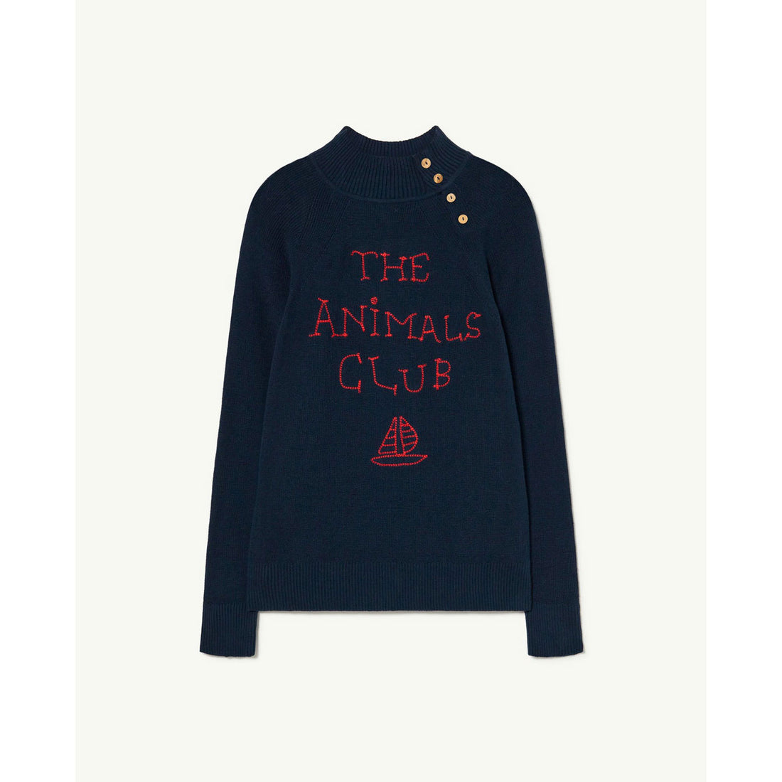 The Animals Observatory Navy Raven Kids Sweater