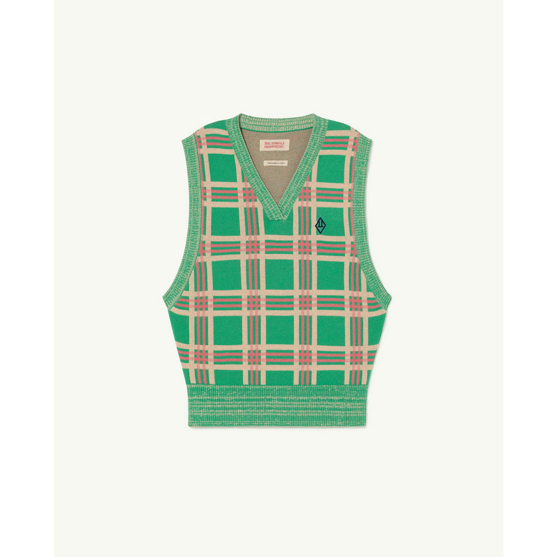 The Animals Observatory Green Logo Bat Kids Vest