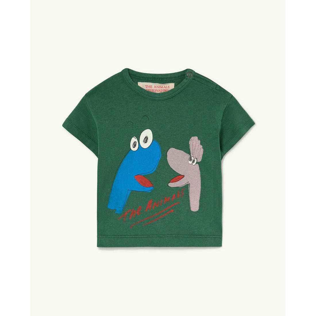 The Animals Observatory Deep Green Rooster Baby Tshirt