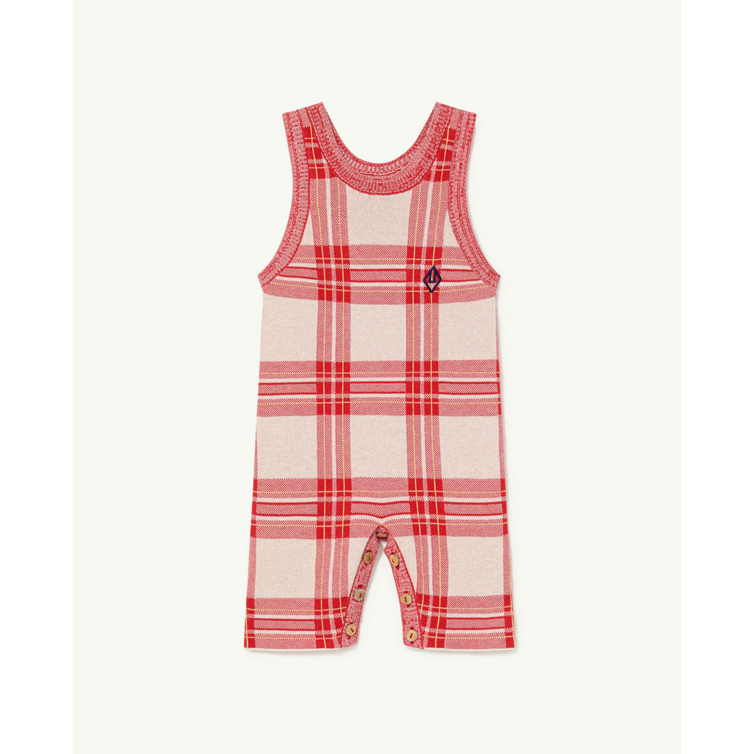 The Animals Observatory Red Logo Boar Baby Jumpsuit