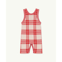 The Animals Observatory Red Logo Boar Baby Jumpsuit