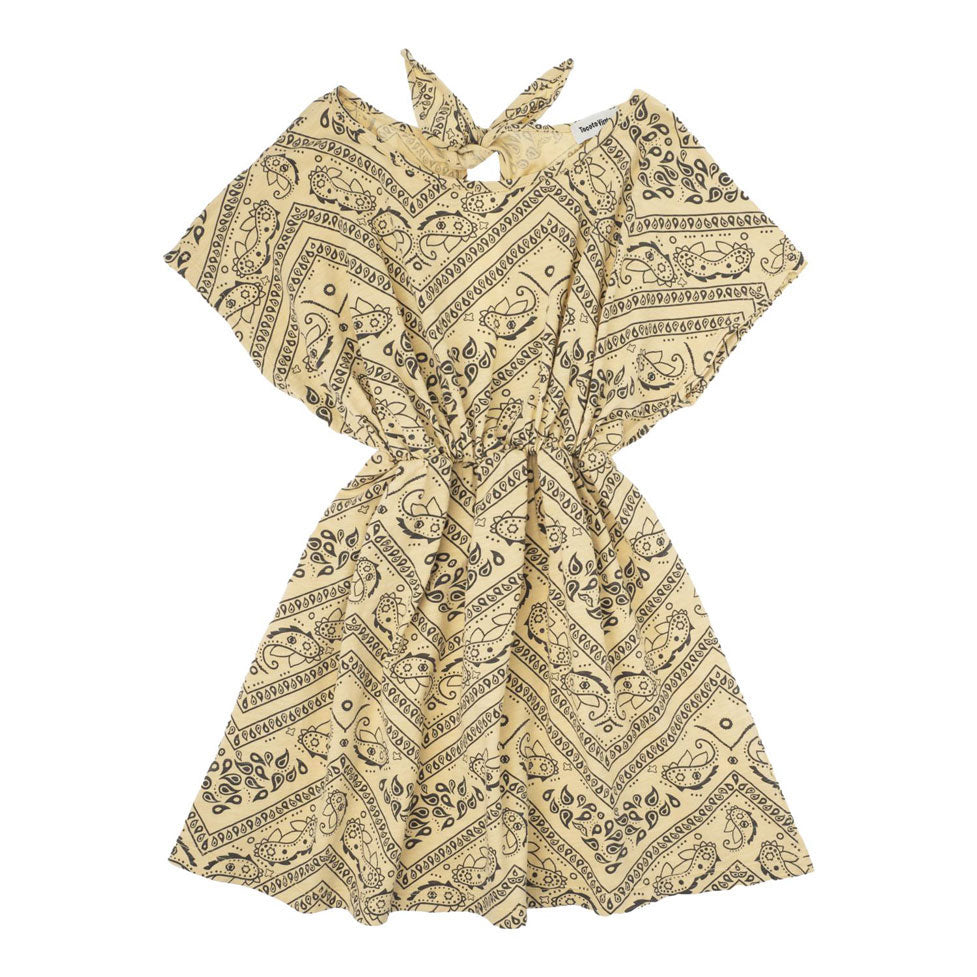 Tocoto Vintage Yellow Kid Bandana Print Dress