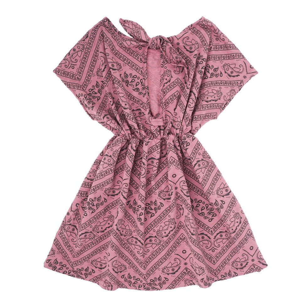 Tocoto Vintage Pink Fluor Bandana Print Dress
