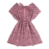 Tocoto Vintage Pink Fluor Bandana Print Dress