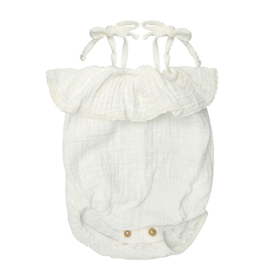 Tocoto Vintage Off White Fluor Embroidered Baby Body