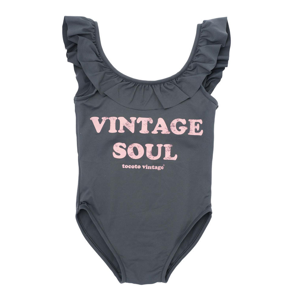 Tocoto Vintage Dark Grey Vinatge Soul Kid Swimsuit