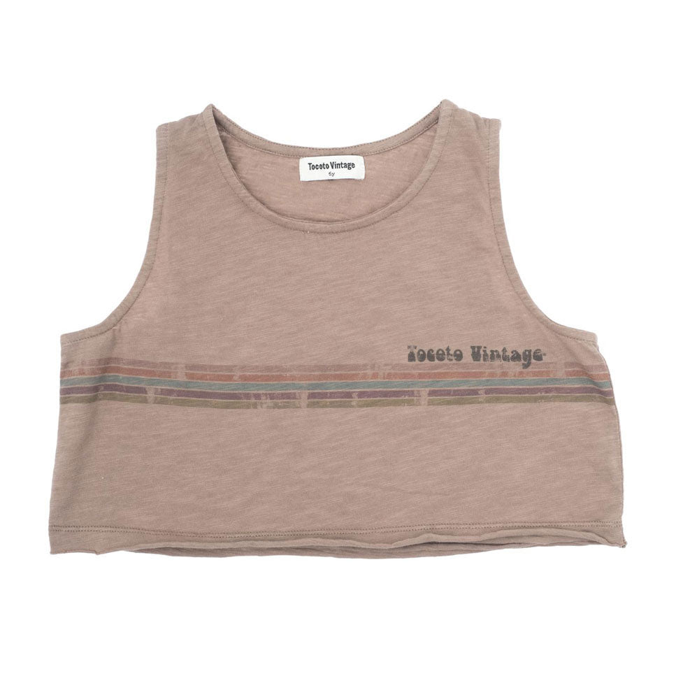 Tocoto Vintage Brown Tocoto Lines Kid Top