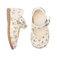 Tocoto Vintage Off-White Mary Janes Flowers
