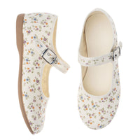 Tocoto Vintage Off-White Mary Janes Flowers