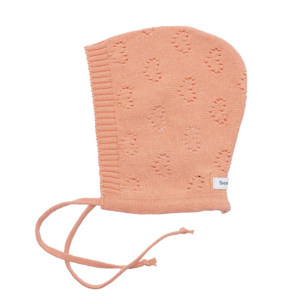 Tocoto Vintage Pink Knitted Openwork Bonnet