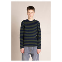 Finger in the Nose Sailing Navy / New Khaki Stripes Long Sleeve T-Shirt