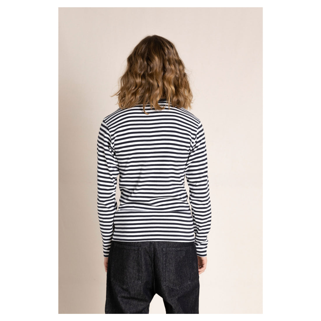 Finger in the Nose Sailing Winter Black / Ecru Stripes Long Sleeve T-Shirt