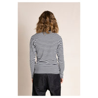 Finger in the Nose Sailing Winter Black / Ecru Stripes Long Sleeve T-Shirt