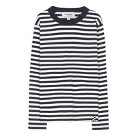 Finger in the Nose Sailing Winter Black / Ecru Stripes Long Sleeve T-Shirt