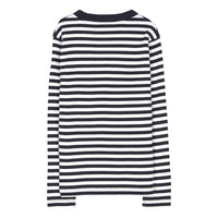 Finger in the Nose Sailing Winter Black / Ecru Stripes Long Sleeve T-Shirt